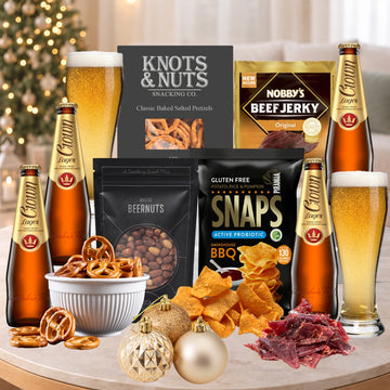 Christmas Hamper For Him With Crown Beer