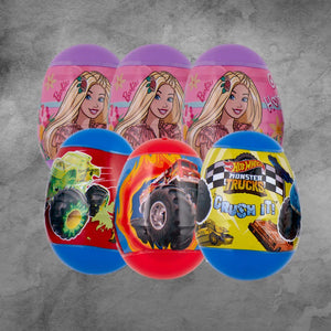 3 Barbie OR Hot Wheels Plastic Eggs Filled With Jelly Beans - Tastebuds