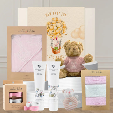 Baby Girl Bathtime & Snuggles Hamper - Tastebuds