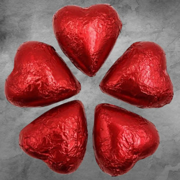 5 Red Chocolatier Belgian Chocolate Hearts - Tastebuds