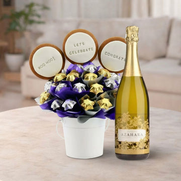 Celebrations Cookie & Chardonnay Bouquet