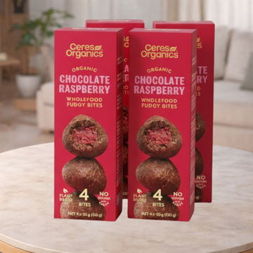 Ceres Organics Wholefood Fudgy Bites, Chocolate Raspberry 120g
