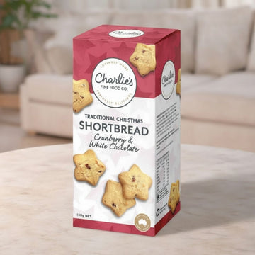 Charlie’s Fine Foods Cranberry Short Bread Christmas 130g
