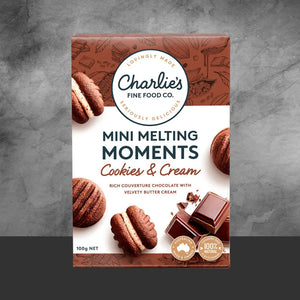 Charlie's Fine Food Co. Cookies & Cream Mini Melting Moments 100g - Tastebuds