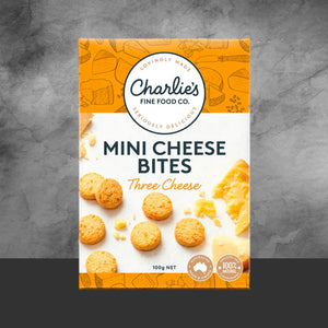 Charlie's Fine Foods Co. Three Cheese Mini Cheese Bites 100g - Tastebuds