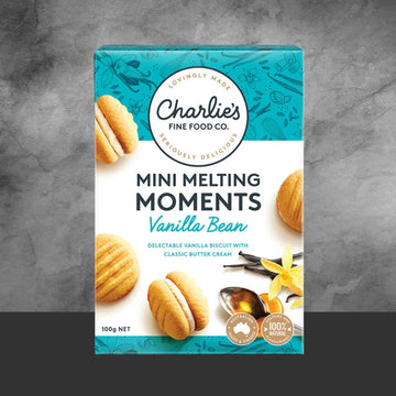 Charlie's Fine Foods Co. Vanilla Bean Mini Melting Moments 100g - Tastebuds