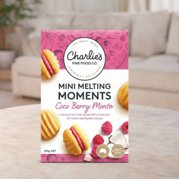 Charlie's Fine Food Co. Coco Berry Mini Melting Moments 100g
