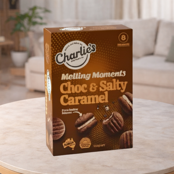 Charlie's Fine Foods Chocolate & Salty Caramel Melting Moments 100g