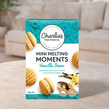 Charlie's Fine Foods Co. Vanilla Bean Mini Melting Moments 100g