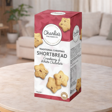 Charlie's Fine Foods Cranberry Shortbread Christmas 130g