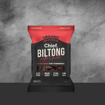 Chief Nutrition Organic Beef and Chilli Biltong 30g - Tastebuds