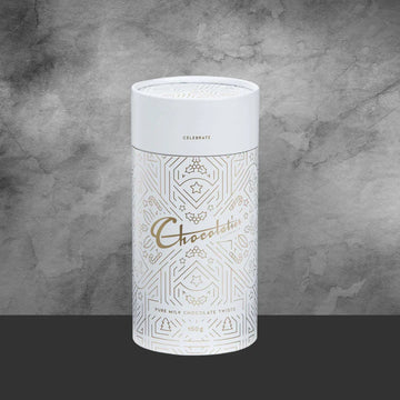 Chocolatier Pure Milk Chocolate Twists Canister 150g Xmas - Tastebuds