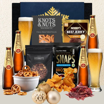 Christmas Hamper For Him With Crown Beer