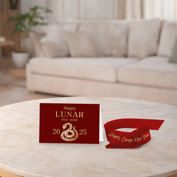 Customised CNY Red & Gold Ribbon