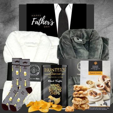Dad's Snacking in a Luxury Robe Hamper - Tastebuds