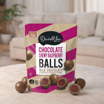 Darrell Lea Chocolate Coated Chewy Raspberry Milk Chocolate Balls 160g