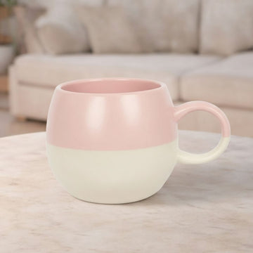 Dipped Sphere Stoneware Mug- Dusty Pink 340ml