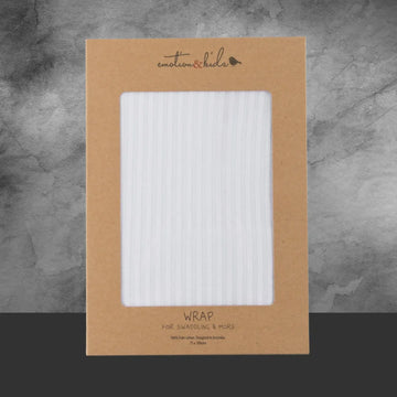 Emotion & Kids White Stripe Cotton Wrap - Tastebuds