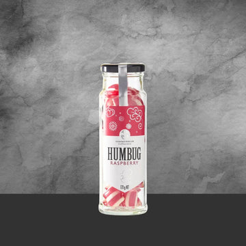 Gourmet Merchant Raspberry Humbugs 170g - Tastebuds