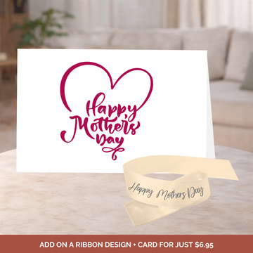 Happy Mothers Day Ribbon Gold & Silver