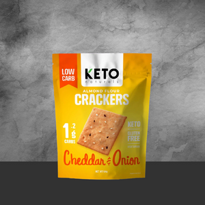 Keto Natural Almond Flour Crackers Cheddar and Onion - Tastebuds
