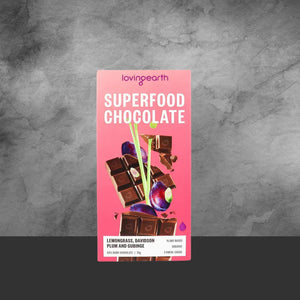 Loving Earth Superfood Chocolate Lemongrass Davidson Plum & Gubinge 70g - Tastebuds