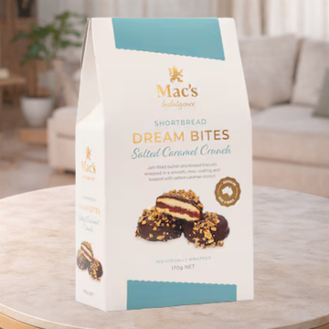 Mac's Indulgence Shortbread Dream Bites Salted Caramel Crunch 170g
