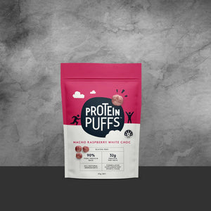 Protein Puffs Macho Raspberry & White Chocolate 43g - Tastebuds