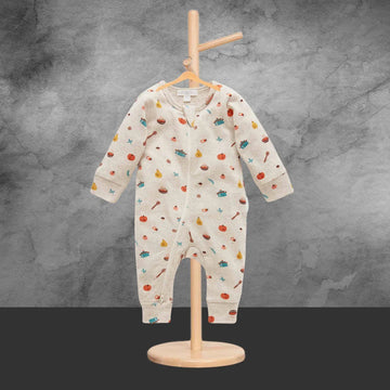 Pure Baby Veg Soup Printed Zip Grow Suit - Tastebuds