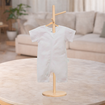 Pure Baby Organic Pink Stripe Short Growsuit - Sizes 000 or 00