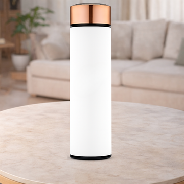 Stainless Steel Cylinder Travel Bottle White