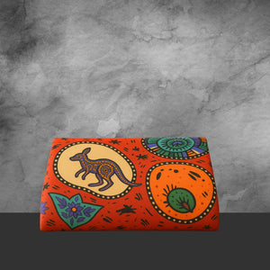 Jacaru Kangaroo Ground Aboriginal Design Cotton Scarf - Tastebuds