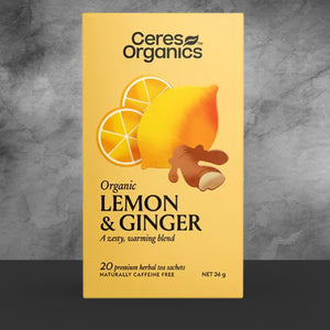 Ceres Organic Lemon & Ginger Herbal Tea 20pk - Tastebuds