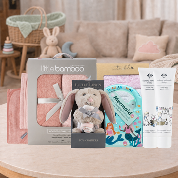 Newborn Baby Girl Bathtime Hamper