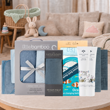 Newborn Baby Boy Bathtime Hamper