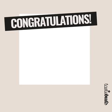 Congratulations Photo Label - Tastebuds