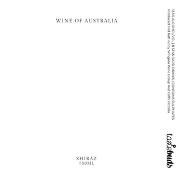 Thank You Shiraz Wine Label - Tastebuds