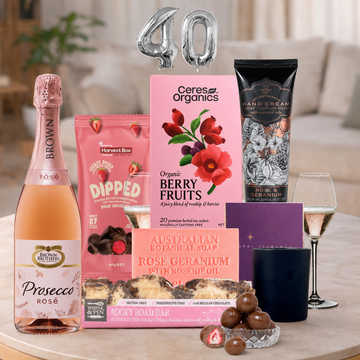 40th Birthday Prosecco Rosé Hamper for Her