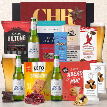 Christmas Beer Hamper With Keto Snacks