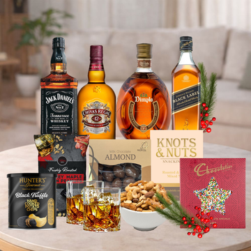 Whiskey & Snack Christmas Hamper