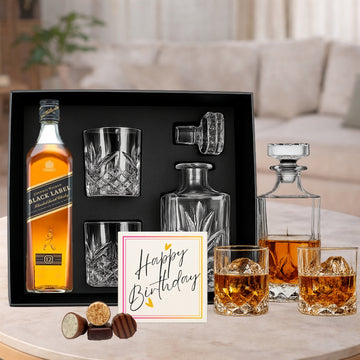 Johnnie Black Decanter Birthday Gift Hamper
