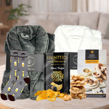 Dad's Snacking in a Luxury Robe Hamper