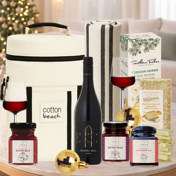 Christmas Shiraz Beach Day Picnic Hamper