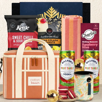 Festive Vodka by the Beach Picnic Hamper