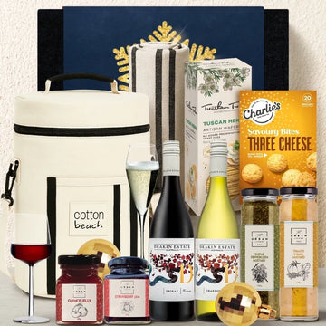 Christmas Wine Beach Day Picnic Hamper