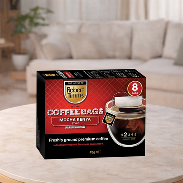 The House Of Robert Timms Mocha Kenya Coffee Bags 8s
