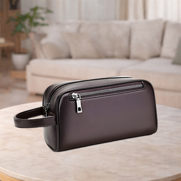 Toiletry Bag Tan Leather