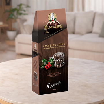 Chocolatier Bundaberg Xmas Pudding With Brandy Sauce Chocolates 110g
