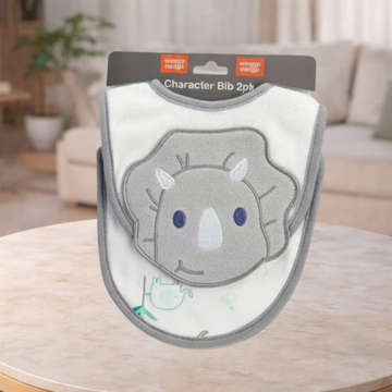 Weegoamigo Character Bib 2pk - Daryl Dino