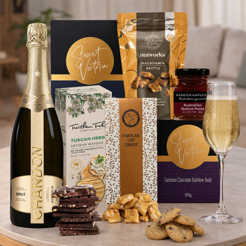 Chandon Brut Champagne Gift Hamper for Her with sparkling wine and chocolates